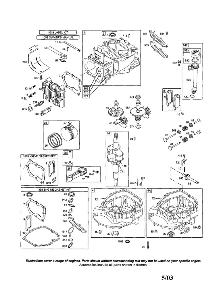 Cylinder/Crankshaft Diagram and Parts List for 123J00 0100-0188 Briggs and Stratton Engine
